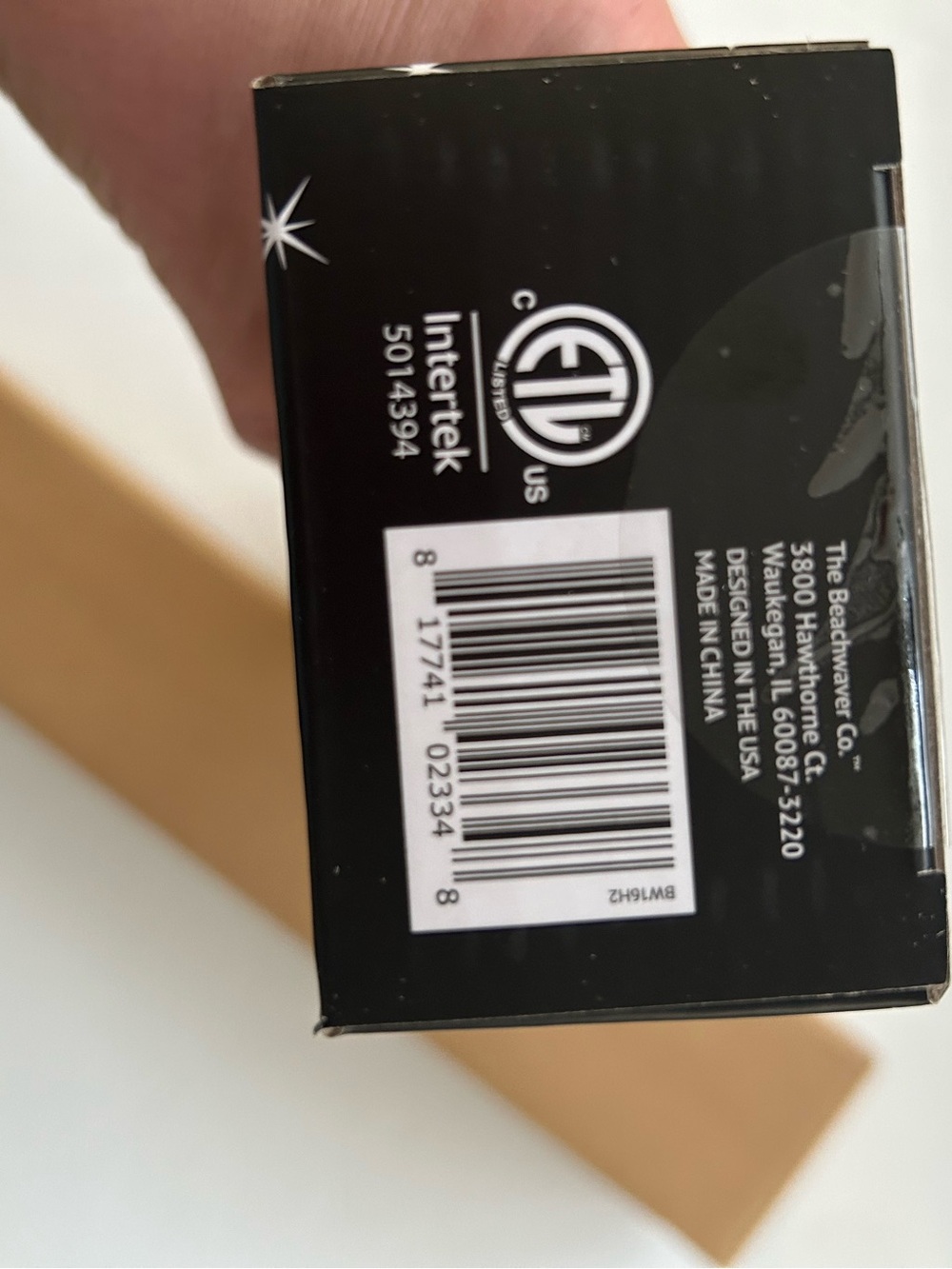 NIB Beachwaver B1 Black Glitter Rotating Curling Iron Ceramic Barrel Size 1” - Picture 7 of 7